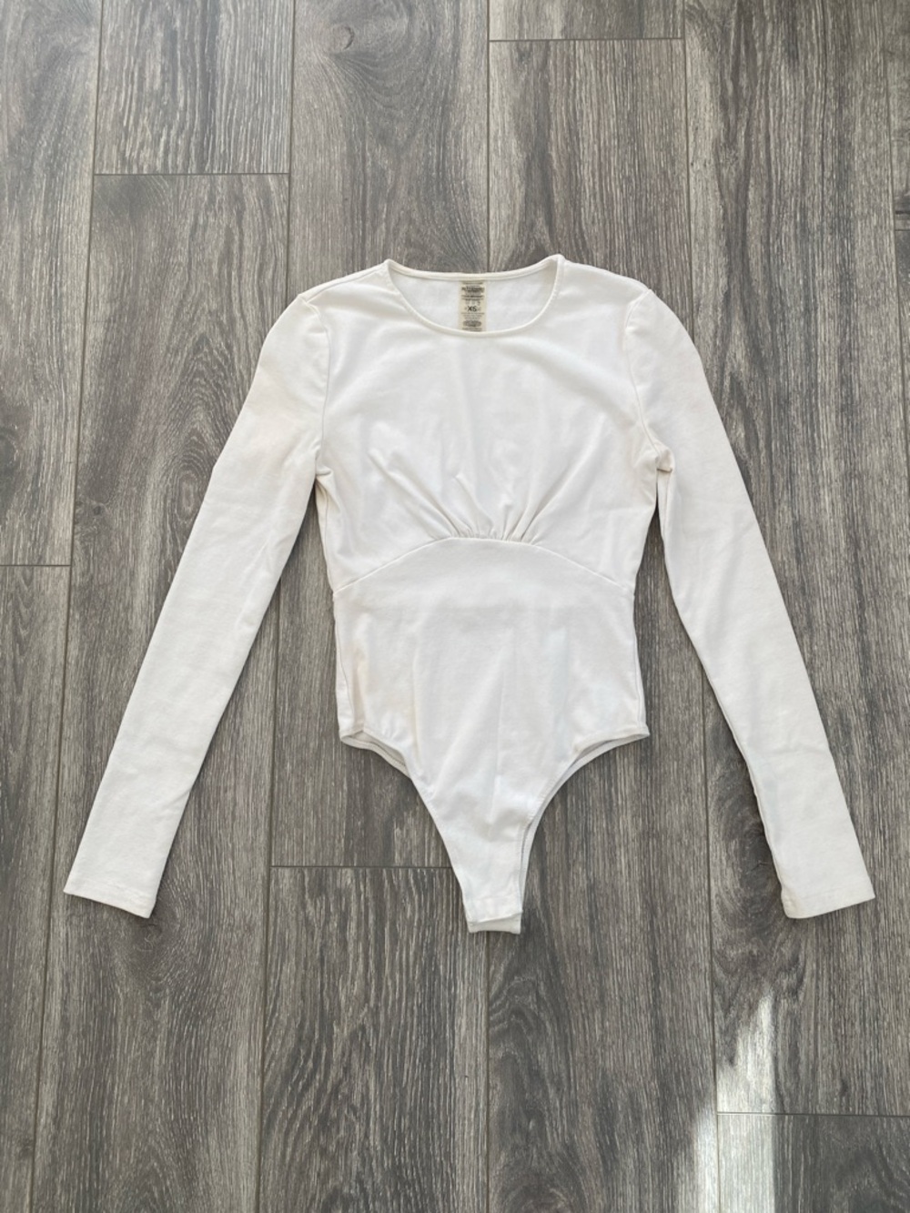 Kittenish - White Long Sleeve Crewneck Bodysuit - Size XS
